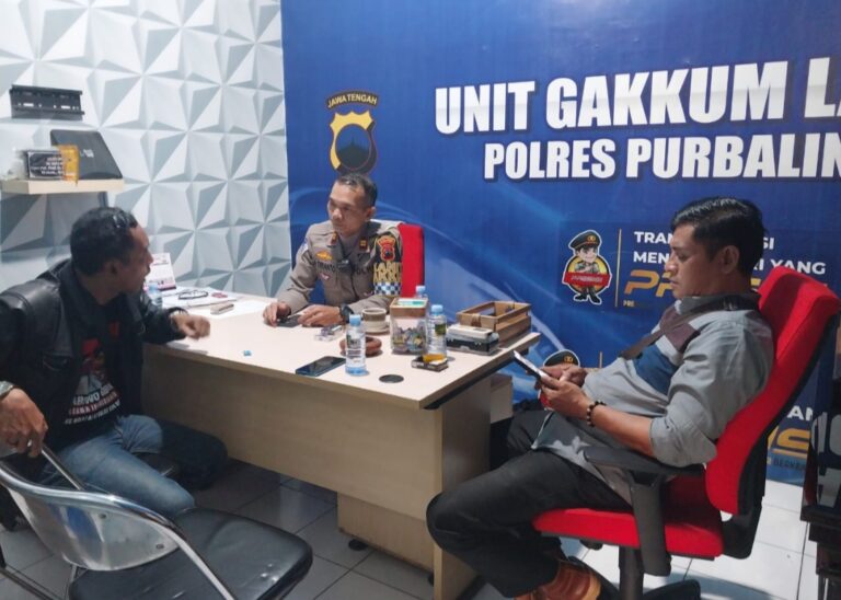 Unit Gakkum Satlantas Polres Purbalingga ngobrol Santai Dengan Media PNN NEWS