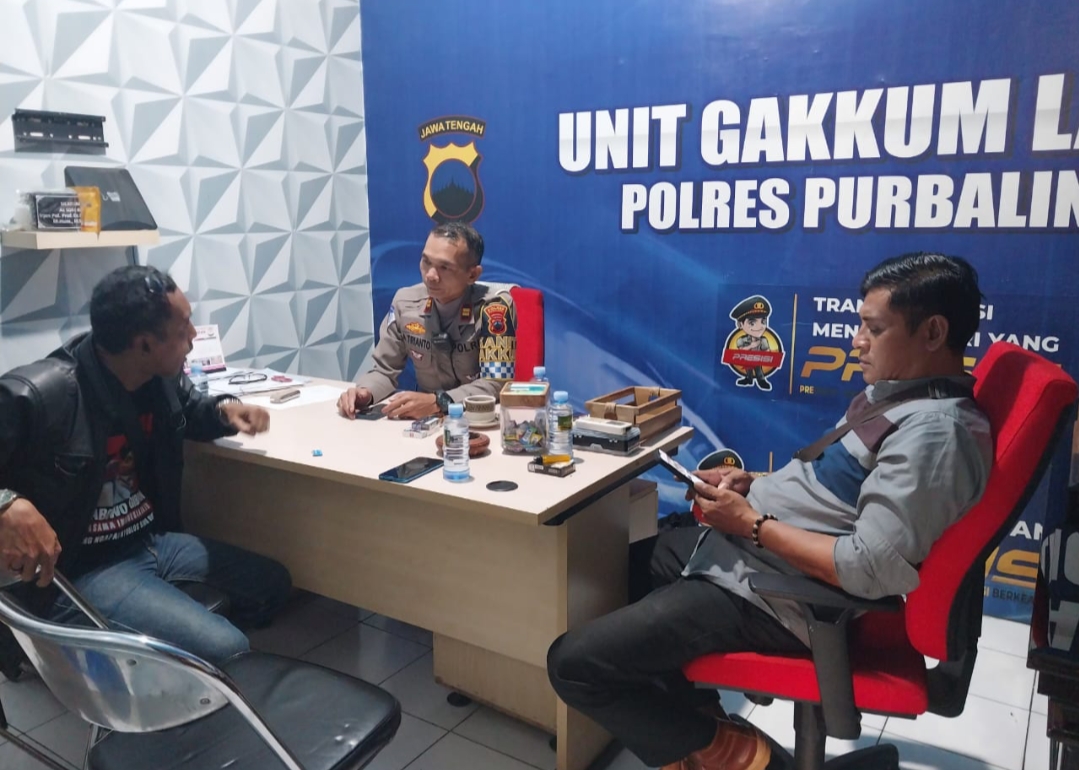 Unit Gakkum Satlantas Polres Purbalingga ngobrol Santai Dengan Media PNN NEWS