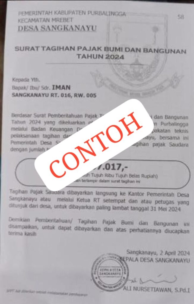 Inovasi Pelayanan Terobosan: Ketua RT Menjadi Petugas Penarikan Pajak PBB-P2 di Desa Sangkanayu